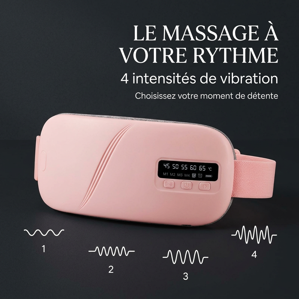 Ceinture avec quatre intensités de massage par vibrations