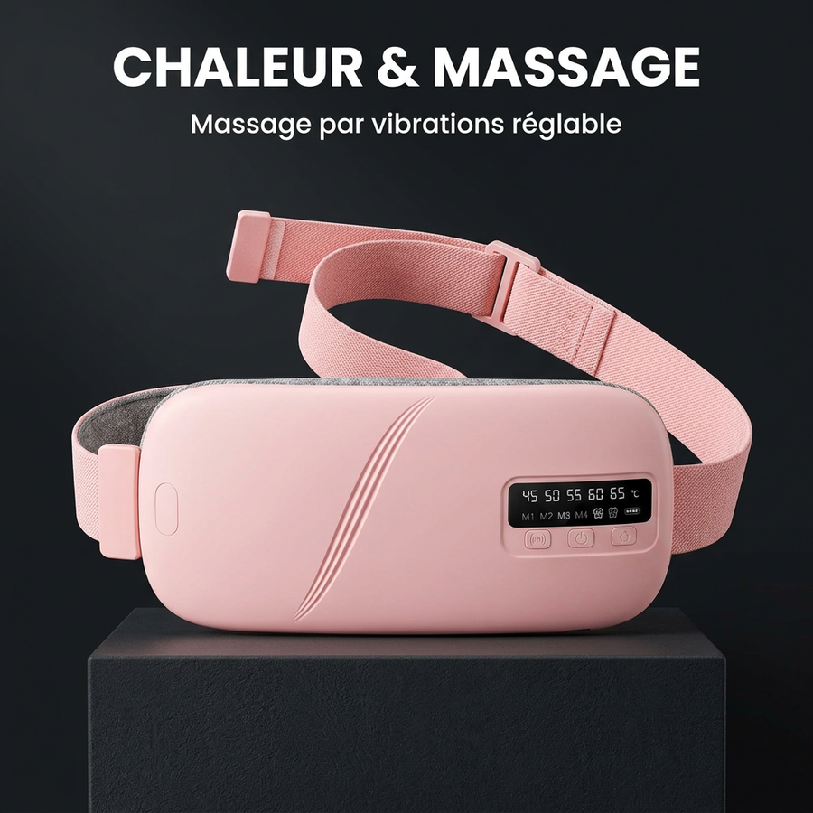 Ceinture chauffante rose avec massage par vibrations