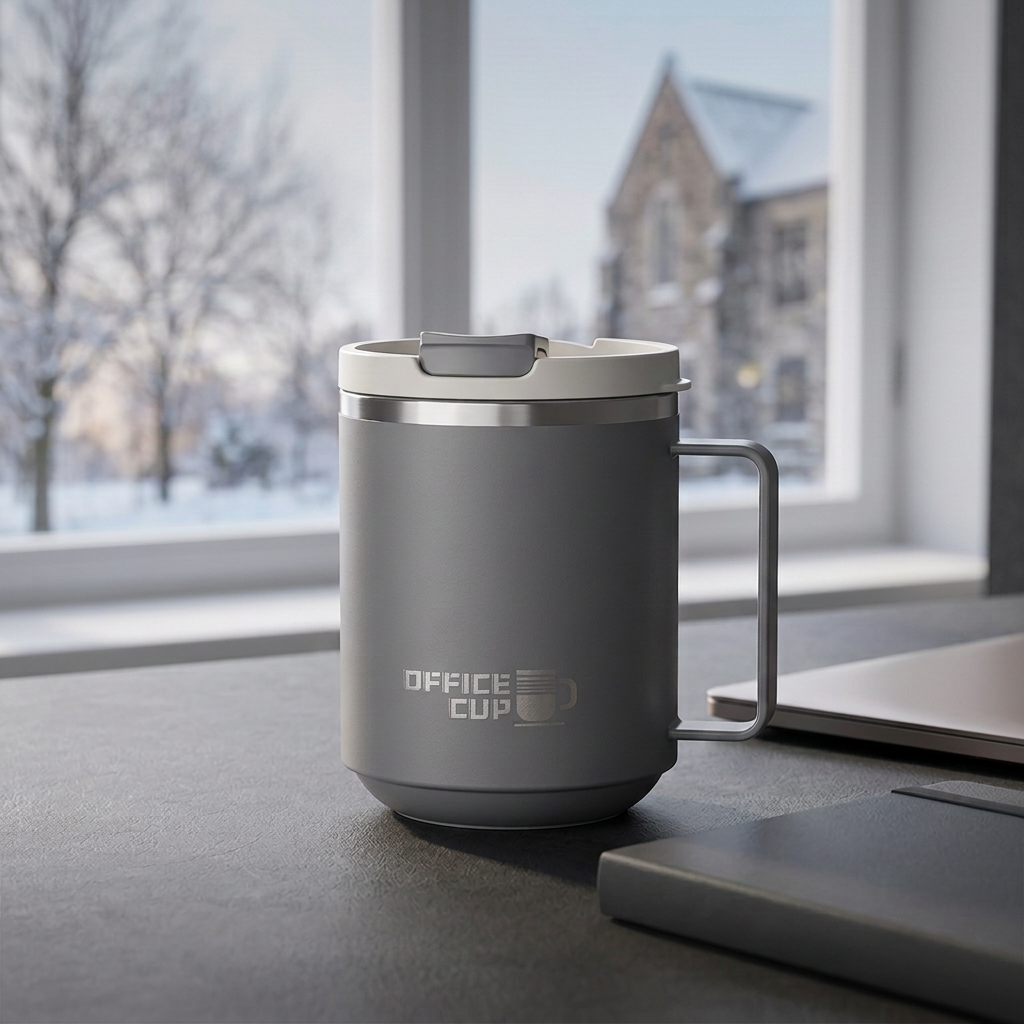 Mug gris avec inscription
