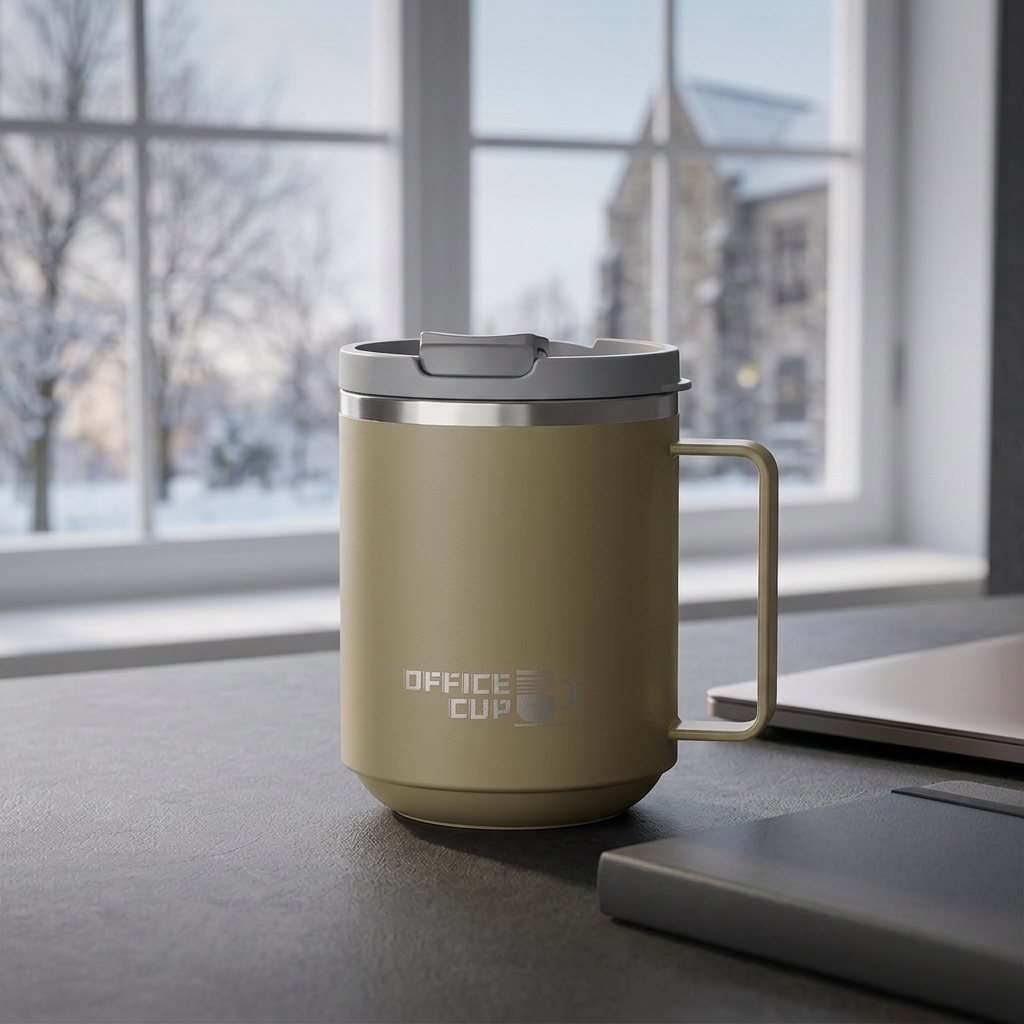 Mug kaki avec inscription