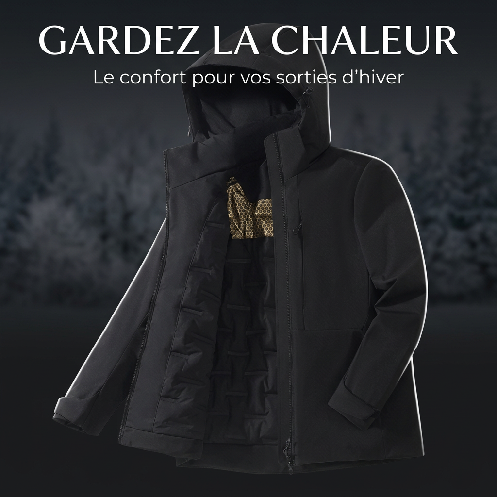 Veste noire mettant en avant la chaleur et le confort