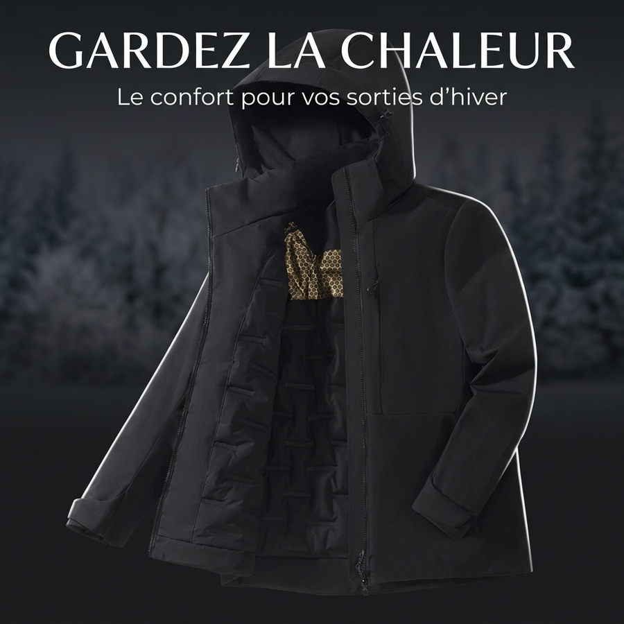 Veste noire mettant en avant la chaleur et le confort